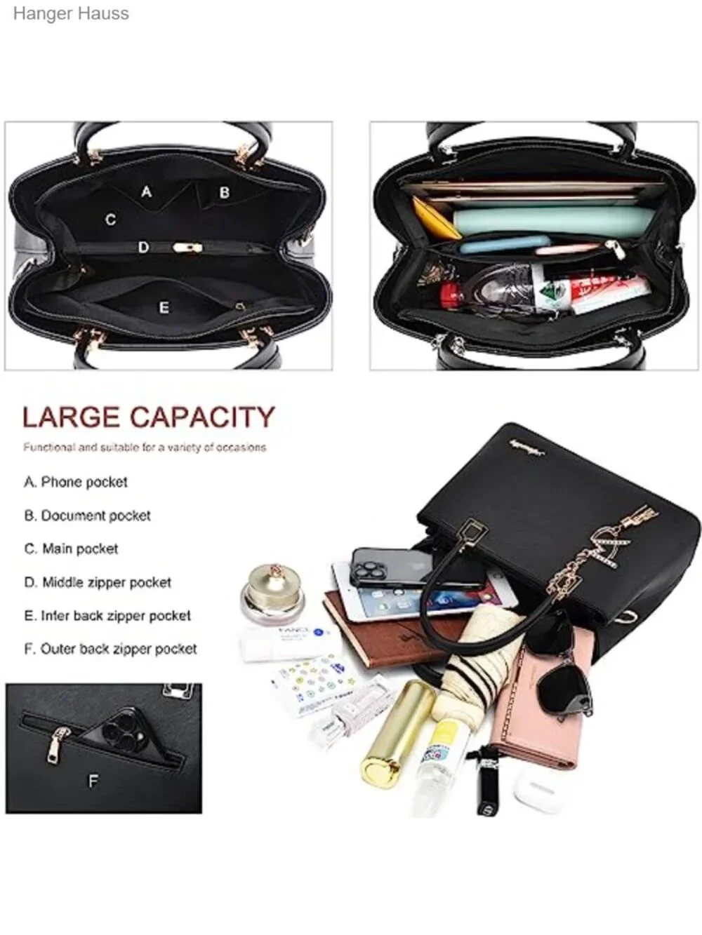 PU Leather Satchel Handbag Tote Shoulder Bag Women Crossbody